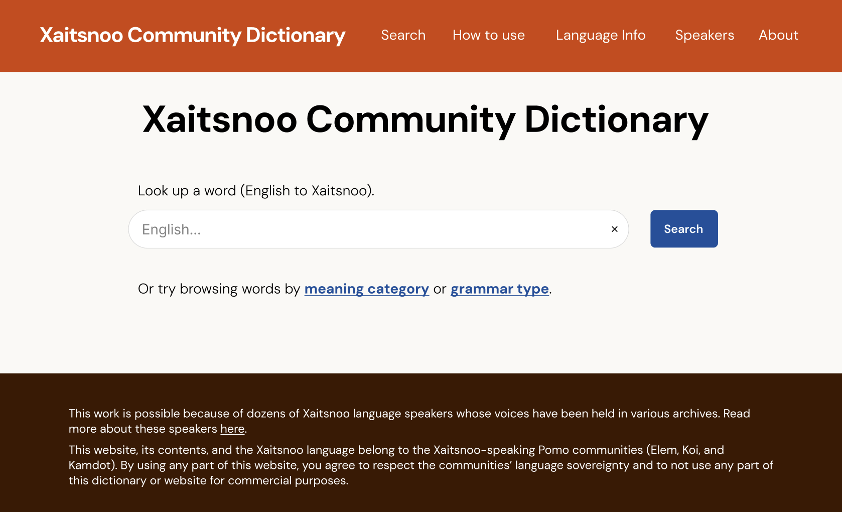 Xaitsnoo Community Dictionary